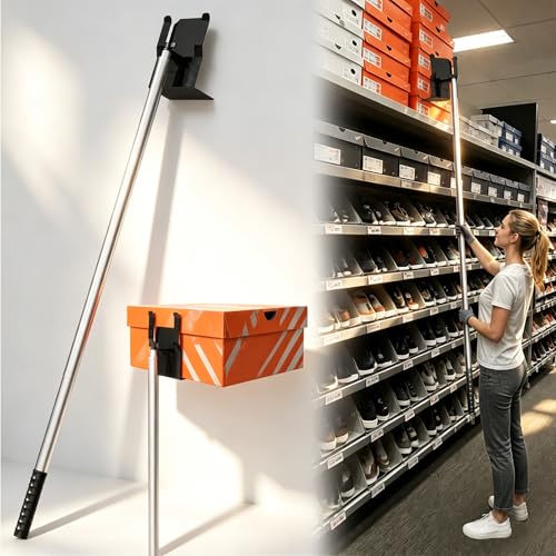 Upgraded Adjustable Shoe Box Retriever Pole, Box Reacher