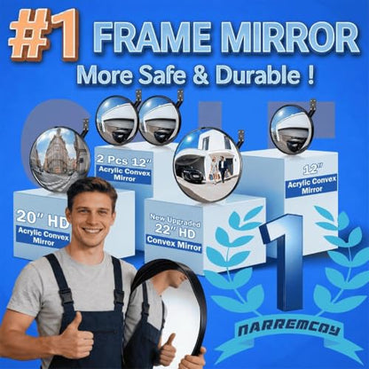 20" HD Acrylic Convex Mirror - size: 20IN