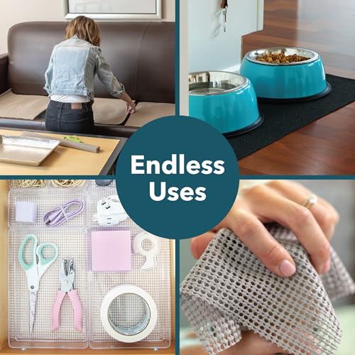 EasyLiner Select Grip Shelf Liner - Easy to Install & Cut to Fit - Non Slip, Non Adhesive, Drawer Shelf & Cabinet Liner for Kitchen, Bathroom, Pantry Cupboards, 12 in x 24 ft (1 Roll), 24 ft, White - color: White, size: 12-Inch x 24 Feet