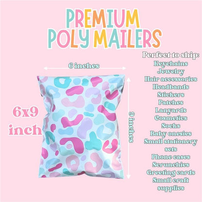 10x13 Designer Poly Mailer 100 Pack Heavy Duty Polymailers Waterproof Self Seal Shipping Bags Packaging for Small Business Large Mailing Envelopes Bulk Tear Resistant Packaging Chic Leopard - color: Chic Leopard, size: 10x13
