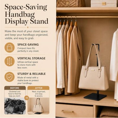 Adjustable Purse Display Stand & Tabletop Banner Stand Load:8lbs