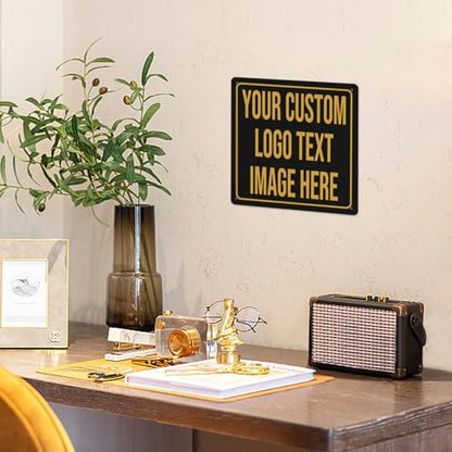 Custom Metal Signs - Personalized Signs for Office, Home, Bar - Indoor/Outdoor Use - 12"x12" - size: 12"x12"