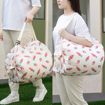2PCS Travel Shoulder Bag Reusable Grocery Bags Foldable Shopping Bags Waterproof Pouch Bags Sports handbag - color: Green