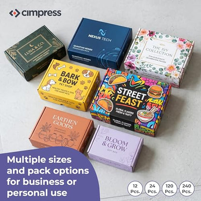 Personalized Mailer Box, Add Logo or Text, 11.25" x 9" x 3", 12 Pack, White Cardboard Gift Box, Medium Corrugated, Shipping Boxes for Small Business, Custom Packaging, Subscription Box - size: 11.25" x 9" x 3"