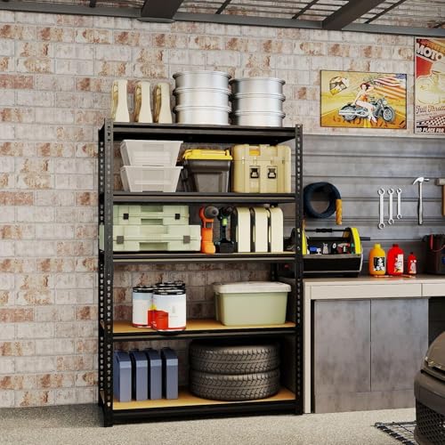Garage Shelving Units, Storage Shelves Heavy Duty, 60", 2400LBS - size: 12"D x 28"W x 60"H