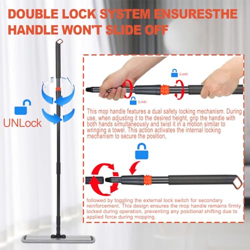 Professional 18 in Microfiber Mop Large Flat Mops for Floor Cleaning - size: 18 inches