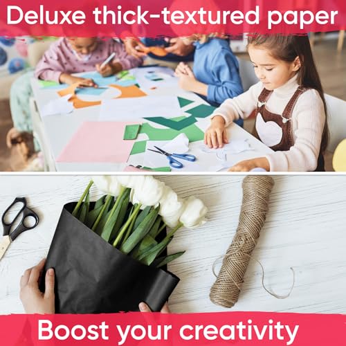 18" x 1200" (100 ft) Black Kraft Paper (Case of 16 Rolls), Made in USA - color: Black, style: Bulk Case - 1 Color