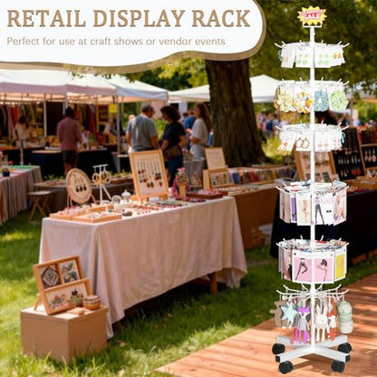 6 Tier Retail Display Stand Store Display Rack, White - color: 6 Tier White