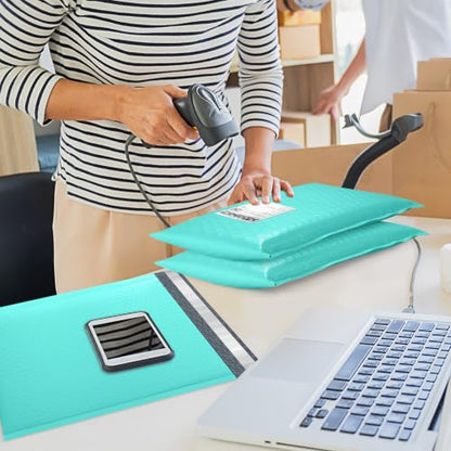 Famagic Bubble Mailers 8.5x12 Inches 40pc Teal Usable 8.5x11 Padded Envelopes Self Seal Adhesive Waterproof Shipping Bags for Clothes - color: Teal, size: 8.5x12 Inches 40pcs