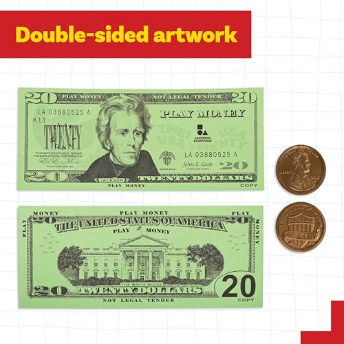 Learning Advantage Classroom Money Kit, Set of 950 Bills and Coins