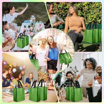 Eccliy 80 Pcs Reusable Gift Bags, Medium, Green - color: Green, size: Medium