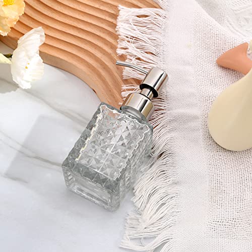 YunNasi Soap Dispenser with Pump, Clear Crystal Design, Refillable - color: Style 4