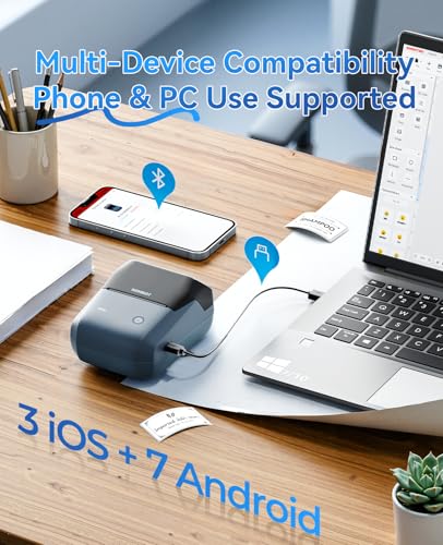 NIIMBOT B1Pro Label Maker, 300DPI HD Label Printer with 3 Roll Label, Blue - color: Blue Set