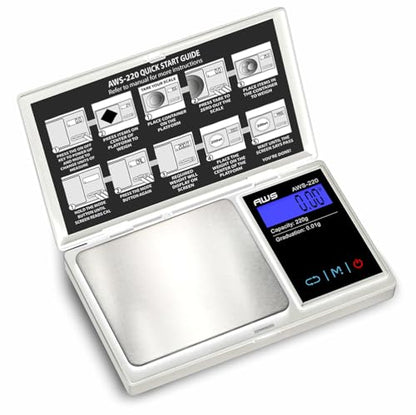 Series Digital Pocket Weight Scale 600g x 0.1g |Digital Gram Scale Small Scale Mini Food Scale Jewelry Scale Ounces/Grains Scale, Easy to Carry - AMERICAN WEIGH SCALES (Silver, 220g x 0.01g) - color: Silver, size: 220g x 0.01g