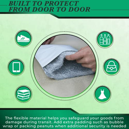 100 Pack Secure Seal White Poly Mailers - 6x9 Safe Shipping Bags - E-Commerce Self Sealing 2 Mil Poly Envelopes - size: 6” x 9” (100 Pack)