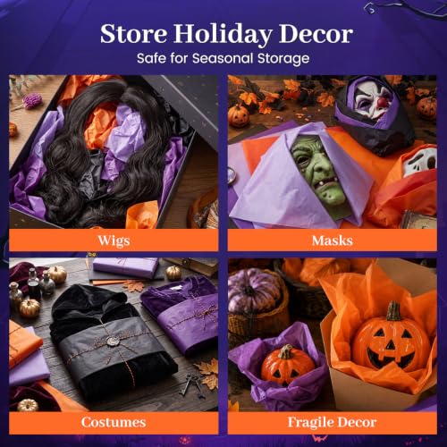 Shindel 120 Sheets Halloween Tissue Paper, 20 X 14 inch, 5 Colors - color: Mixed Color