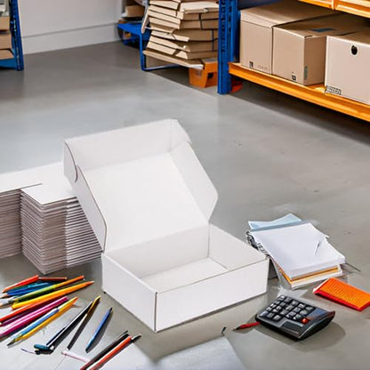10x8x3 White Shipping Boxes for Small Business, Packing, 25 Pack - color: White, size: 10x8x3 inch