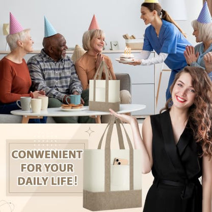 Sanwuta 12 Pcs Mini Canvas Tote Bags Bulk with Pocket Small Sublimation Blank Canvas Tote Reusable Grocery Bag for Women, DIY Craft (Linen) - color: Linen