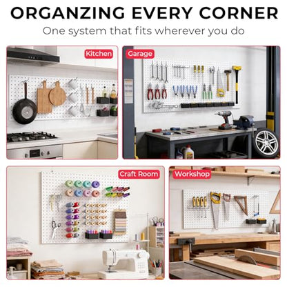 INCLY 312PCS Peg Board Organizer Accessories Kit for Organizing Tools - size: 312 PCS