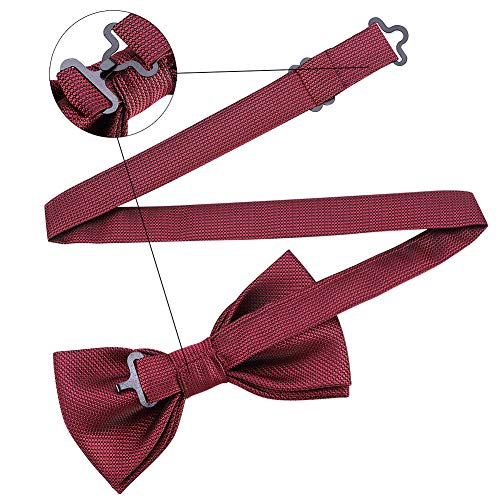 AUSKY 8 PACKS Elegant Adjustable Pre-tied Bow Ties for Men Boys (1&4&5&6&8 Pack for option) - color: M