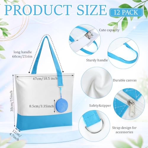 Sanwuta Canvas Tote Bags with Zipper Plush Purse Craft - color: Multicolor