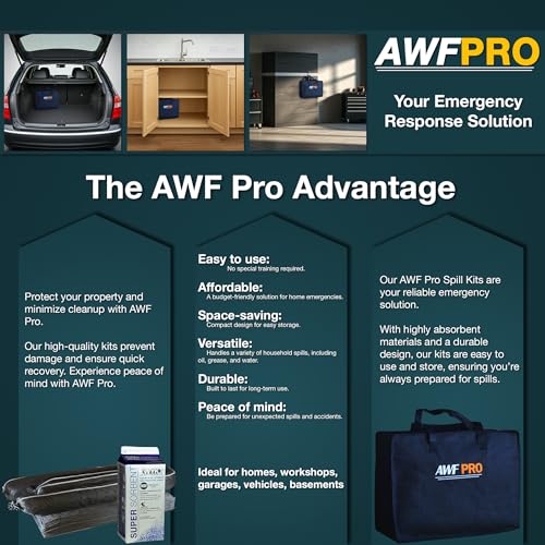 AWF PRO Portable Economy Universal Spill Kit, 25 Pieces - size: Economy Spill Kit