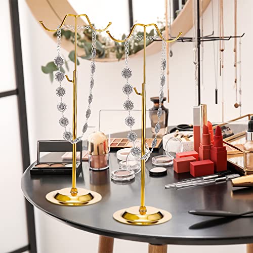 Weysat 4 Pcs Purse Display Stand Adjustable Metal Handbag Holder, Gold - color: Gold