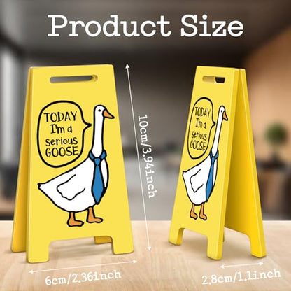 Funny Office Desk Accessories Decor Acrylic Silly Goose Mini Floor Sign Funny Cute Gag Office Decorations Gifts for Work Women - style: SILLY GOOSE