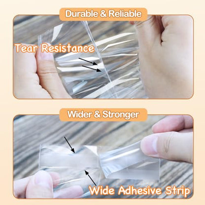 PigPotParty 5x7 in Clear Cellophane Treat Bags, Self-Sealing, 200 Pcs - color: 5"x7" (200pcs)