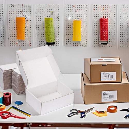 8x6x3 White Shipping Boxes for Small Business, Packing, 25 Pack - color: White, size: 8x6x3 inch