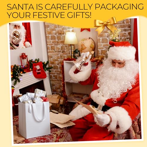 Eccliy 80 Pcs Reusable Gift Bags, Medium, White - color: White, size: Medium
