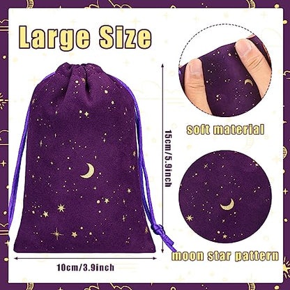 Hillban 30 Pcs 4 x 6, Purple Velvet Bag with Drawstring for Jewelry - color: Purple, size: 4 x 6 "