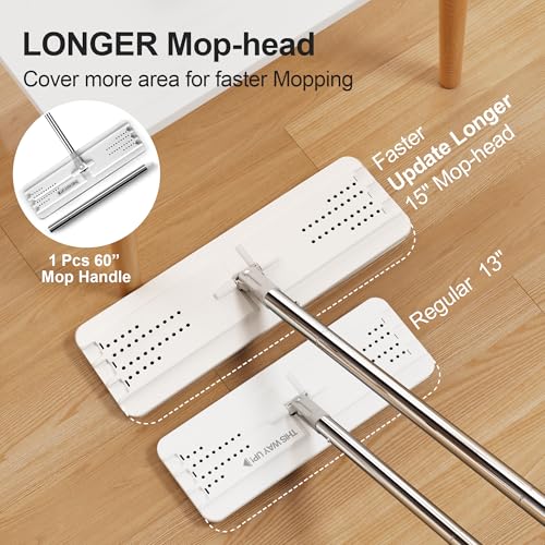 JOYMOOP Flat Mop and Bucket Set, Commercial, White, Max531 - color: P