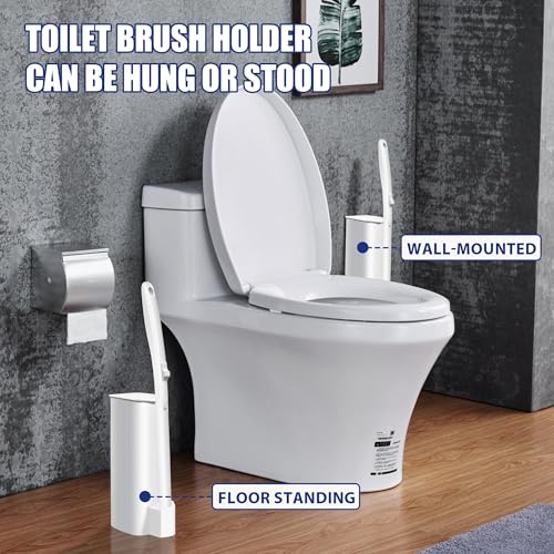 Disposable Toilet Bowl Cleaner Wand and Holder Set with 30 Refills