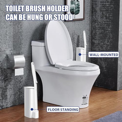 Disposable Toilet Bowl Cleaner Wand and Holder Set with 30 Refills