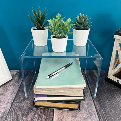 Plymor 6" H x 9" W x 6" D Clear Acrylic Rectangular Display Riser - size: 6" x 9" x 6"