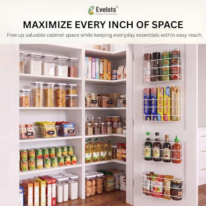 Evelots Kitchen Wrap & Food Bag Organizer Wall/Cabinet Mount, 1-Pack, White - color: White, size: 1 Pack