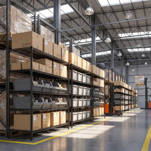 REIBII Storage Shelves, 3200LBS Heavy Duty&Adjustable Height for Garage - size: 1 SET-55.5" W X 18''D X 71" H