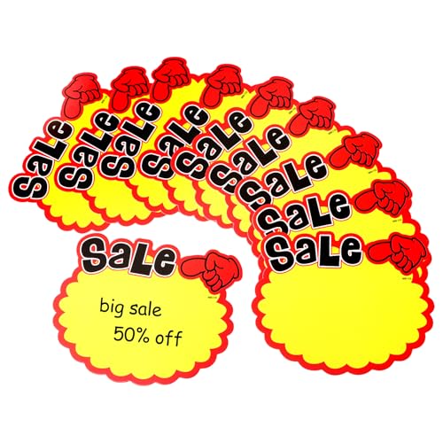 Covzoe 240 Pieces Large Burst Sign Cards, 7 x 5.5 Inch