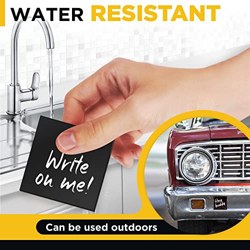 X-bet MAGNET Dry Erase Magnetic Labels, 4x4 (10x10cm), 10 pcs, Black - color: Black 4x4" 10 pcs