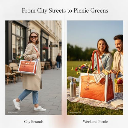 Chic Canvas Tote with Luxury-Inspired Print – Funny Gift Bag for Women, Stylish Holiday Present, Foldable Everyday Carryall