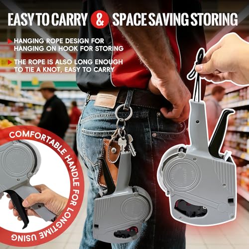 2 Pack Pricing Gun Price Tag Gun Price Label Gun with Labels for
