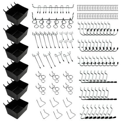 Pegboard Accessories Kit, 140Pcs Peg Board Hooks for Hanging