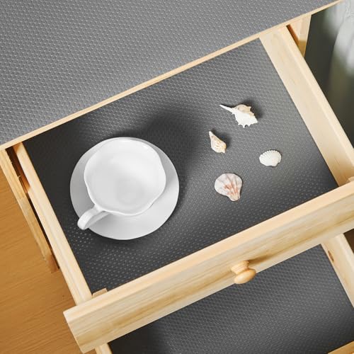 100% EVA Shelf Liner Waterproof Non Adhesive, 12" x 360", Grey - color: Gray, size: 12"W x 360"L