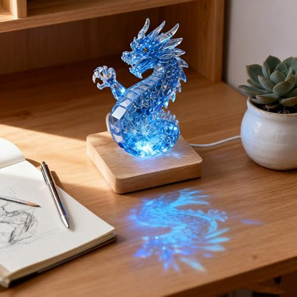 LED Wood Light Base for 3D Crystal Glass Art Square Lighted Lamp Stand