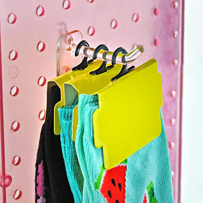 Azar Displays 800002-C Pack of 50 Clear Pegboard Hooks (Also Available in Black & White) - 2” Pegboard Hook Set (4” & 6” Pegboard J Hooks Also Available) - Polycarbonate Plastic Hooks for Retail - color: Clear, size: 2 Inch