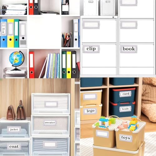 Self Adhesive Metal Bookplates for Books Cards 10Pcs Horizontal Clip Label