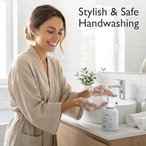Foaming Glass Hand Soap Dispenser Sand Foam 8oz - color: Sand