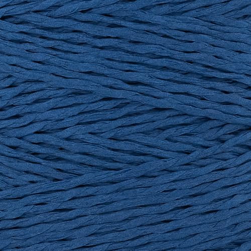 Raffia Yarn for Crochet Bags Raffia Ribbon for Gift Wrapping 2mm X 328 Yards Raffia String Paper Ribbon Yarn for Sun Hat Beach Bag Crochet Crafting DIY Crafts - color: G88 Royal Blue