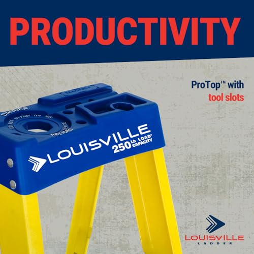 Louisville Ladder 6 ft Fiberglass Step Ladder, FS2006, Type I, 250 lbs - size: 6 feet